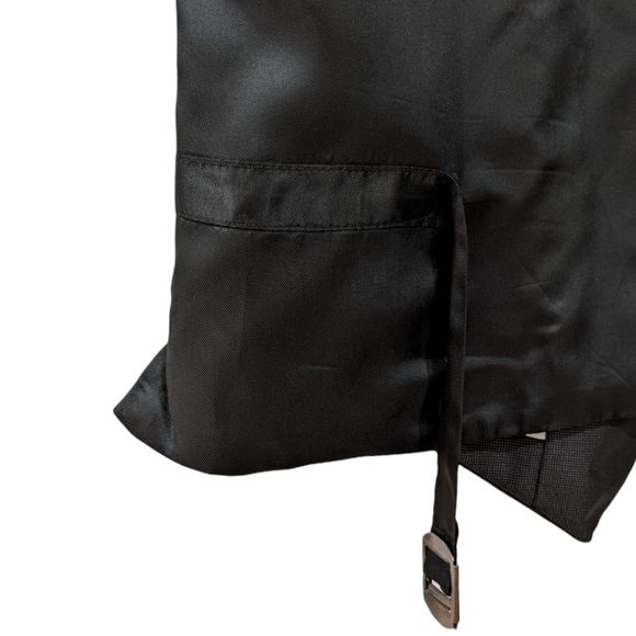 Zara Men's Classy Formal Black Wool & Silk Blend 5 Buttoned Vest Size M - Picture 6 of 7